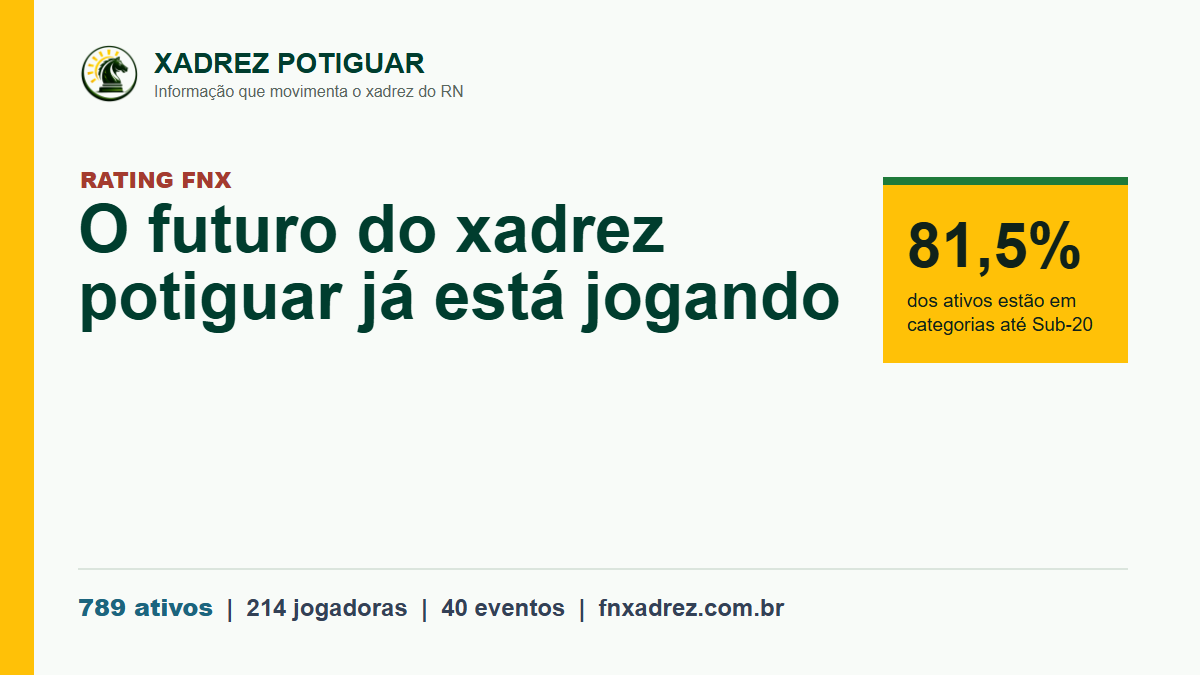 Arte com os principais números do Rating FNX